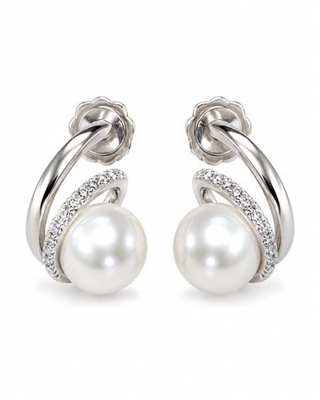 Orecchini Idee Preziose dal 1987 Donna in Oro bianco Perla IP.OK18B/24P - IP.OK18B/24P